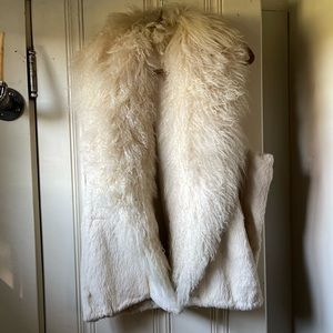 Vtg genuine angora fur vest
